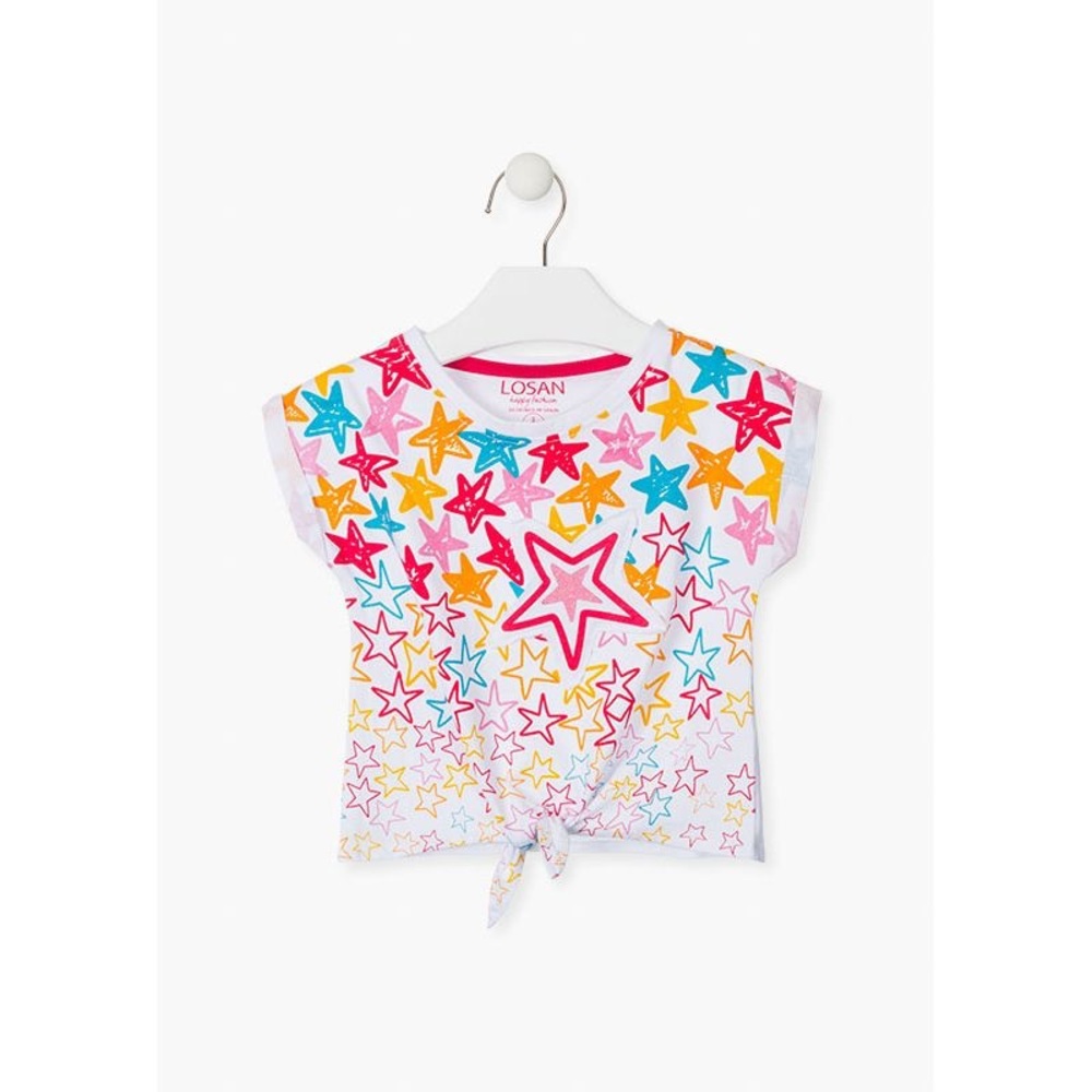 Red and Pink Floral Short Sleeve Tees